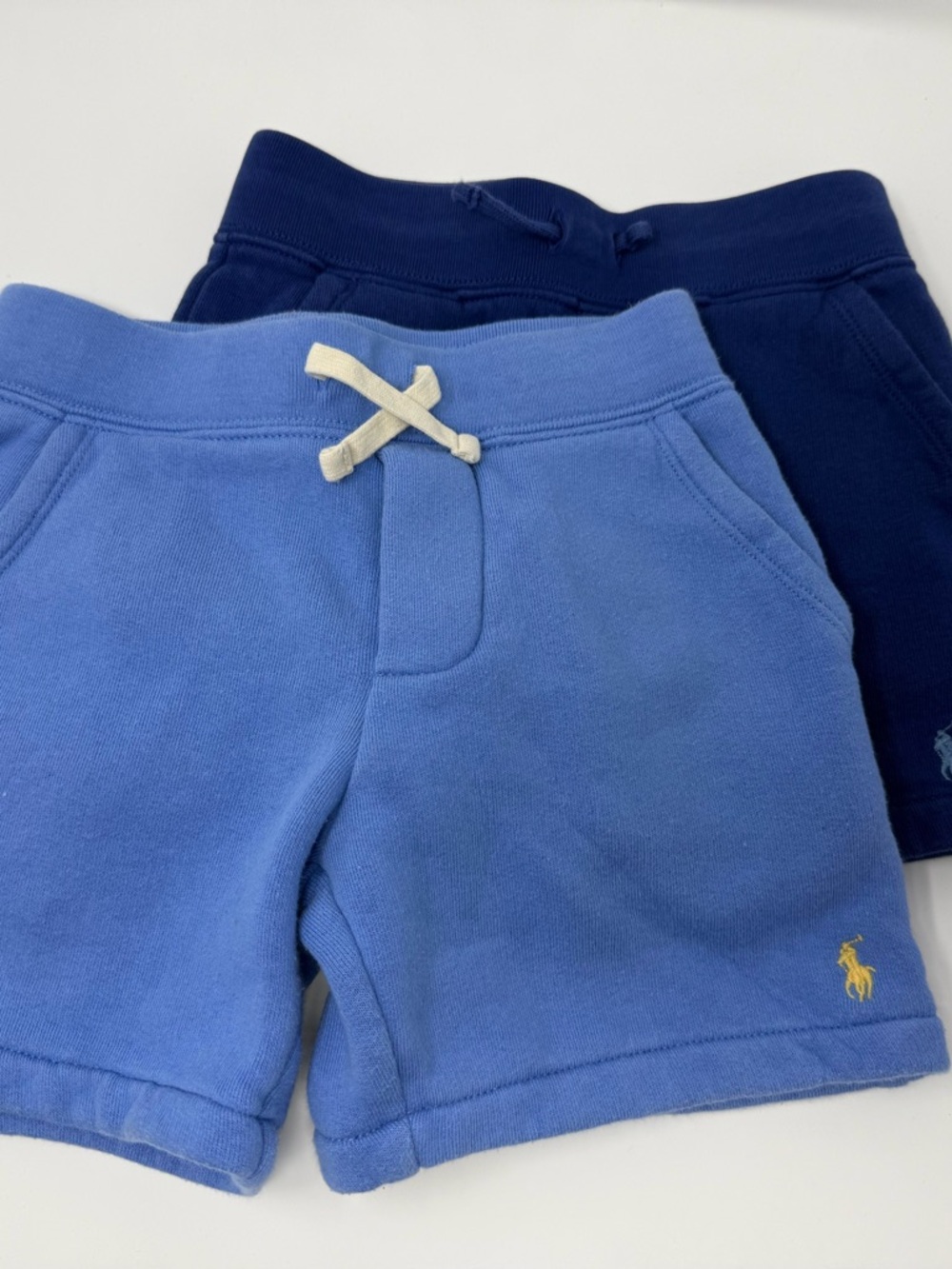 Boys 4T Polo Ralph Lauren Fleece Shorts - 2 Pair Royal and Light Blue Lot